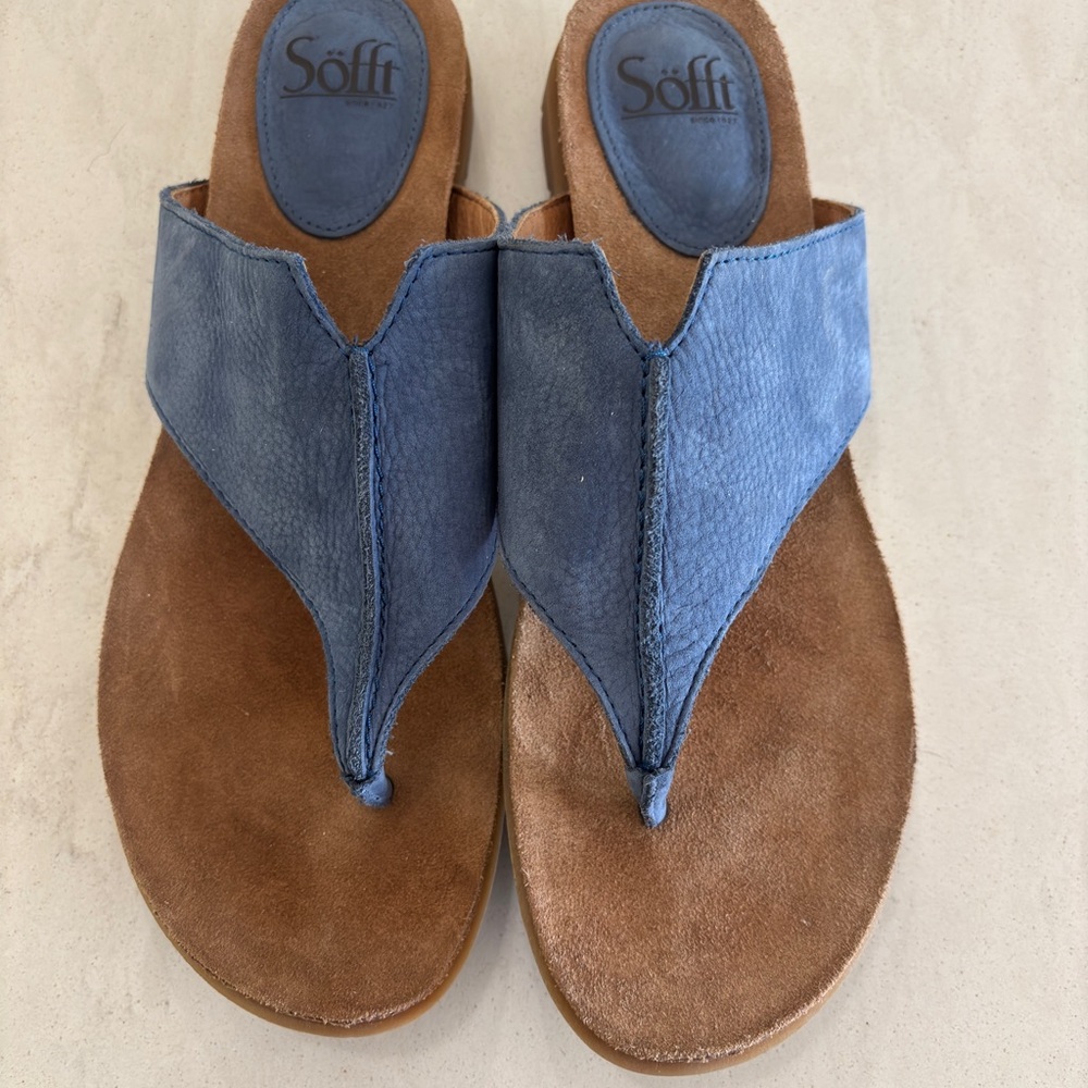 Söfft Blue and Brown Leather Shoes